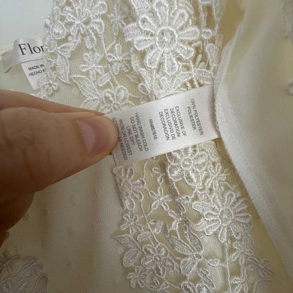Bridal Ivory Lace Robe Set Flora Nightgown Slip‎ Honeymoon Romantic S